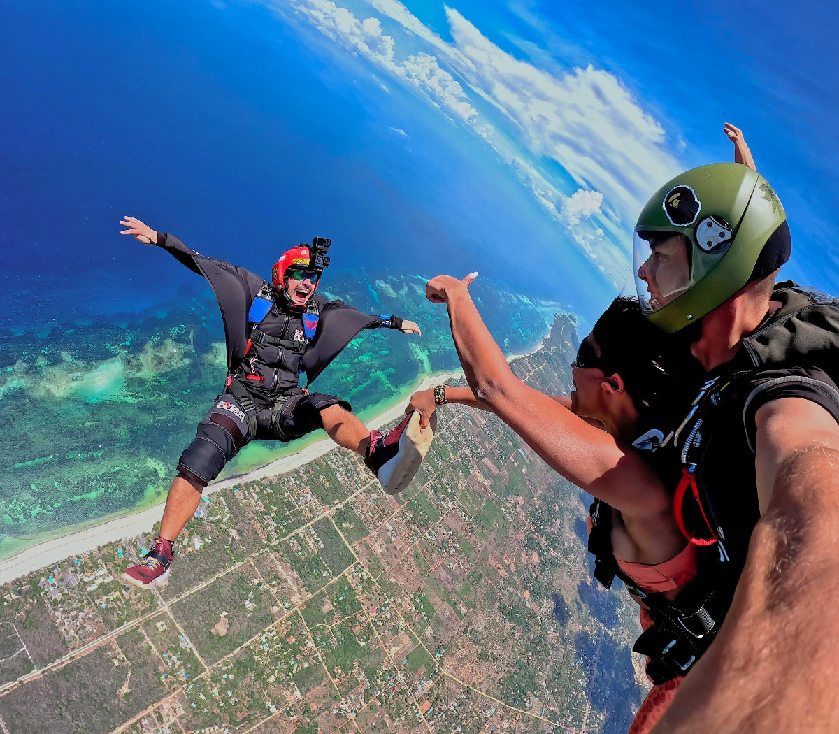 Thrilling skydiving in Diani